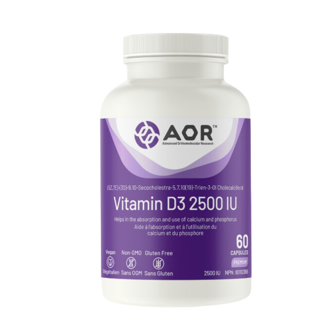 AOR VITAMIN D3 2500 IU 60 Capsules